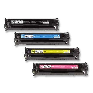 Compatible HP CB540A, CB541A , CB542A, CB543A (Black/Cyan/Magenta/Yellow)